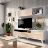 Ambience with Compact TV Lounge Bonn White/Natural