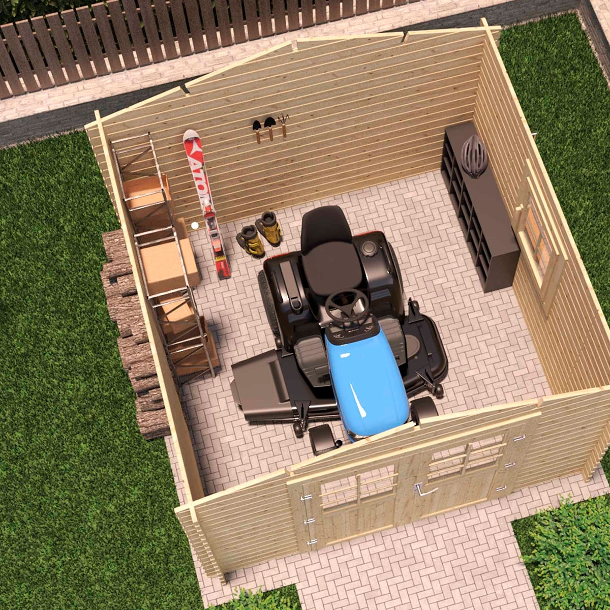 Room with Shed VALLO FENETRE 7.5M ² 310x302x226 cm -2