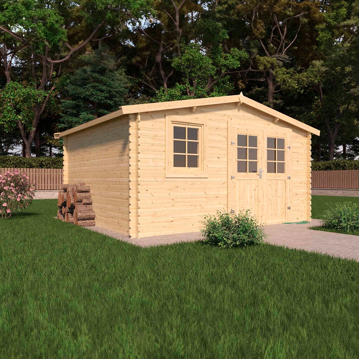 Raum mit Schuppen VALLO MODERN 12M ² 408x353x226 cm