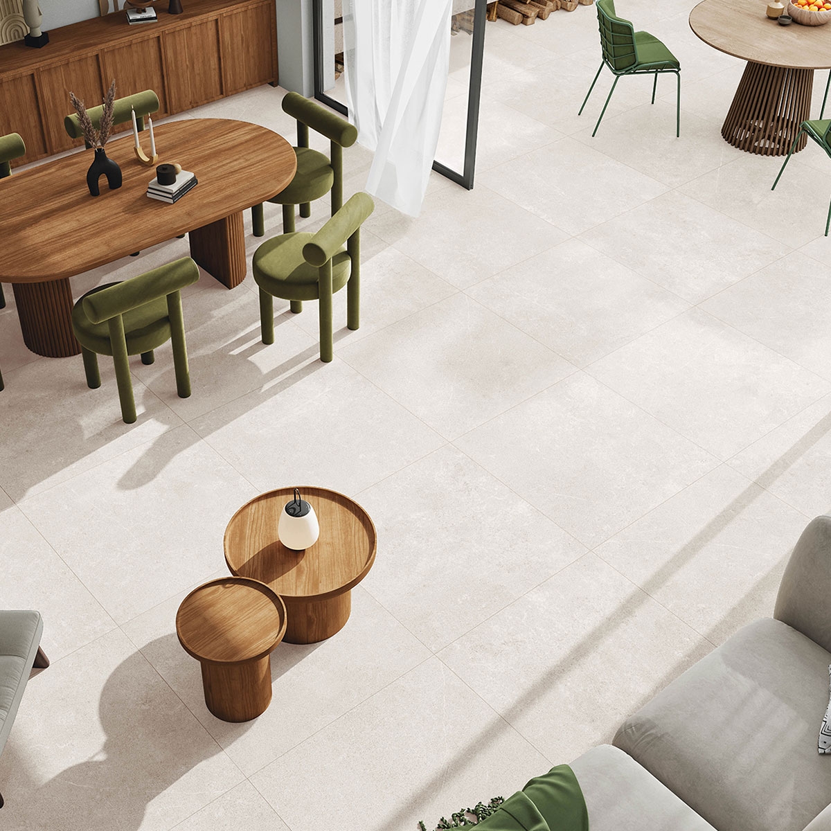 Interior com pavimento Salem Clar Base antiderrapante 90x90