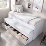 Environment with Compact Bed Pema White/Slatted