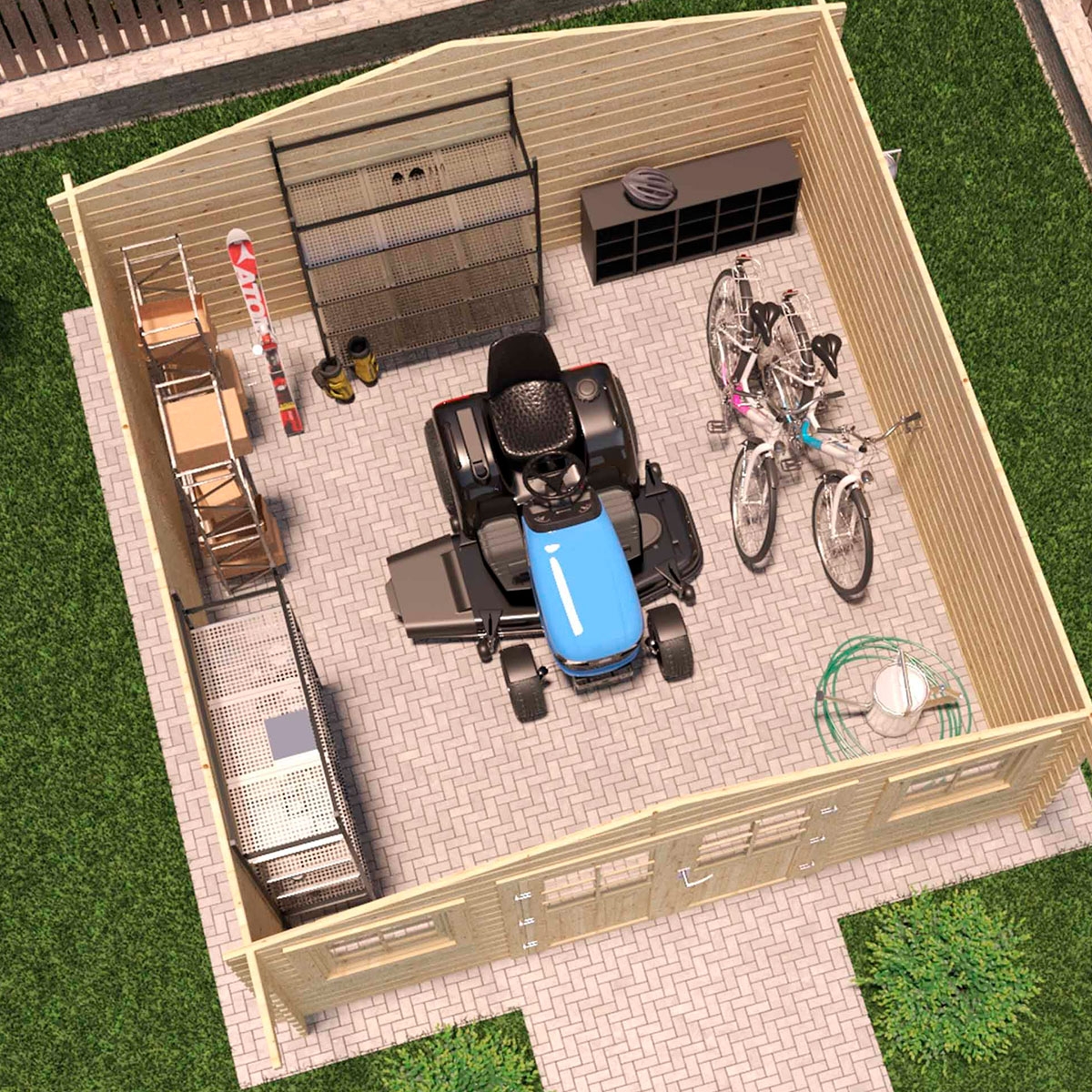 Room with Shed STELO MODERN 14M ² 410x445x230 cm -2