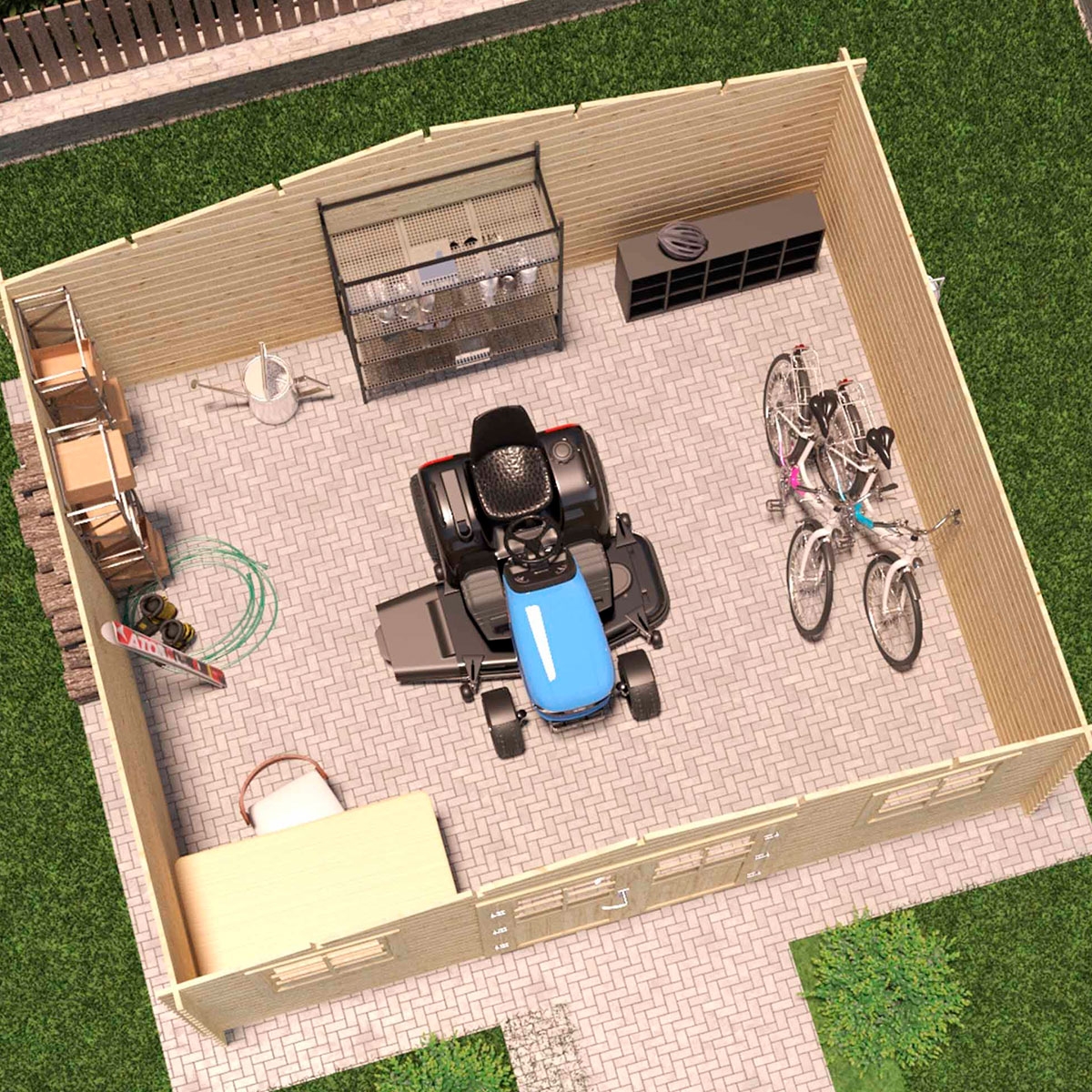 Quarto com Galpão VALLO MODERN 17M² 490x404x238 cm -2