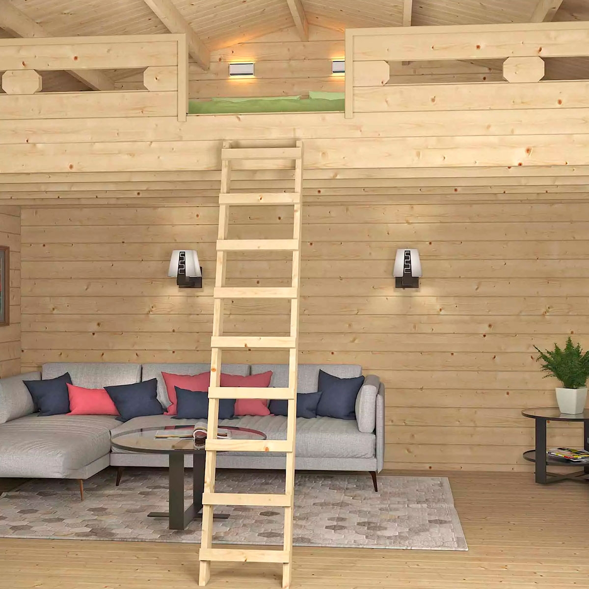 Quarto com Galpão JASMIN DUPLEX 19.2 m² + 8.7 m² 570x476x331 cm -2