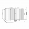 Measurements of Abri FRASER Shed 6.4m2 310x228x206 cm