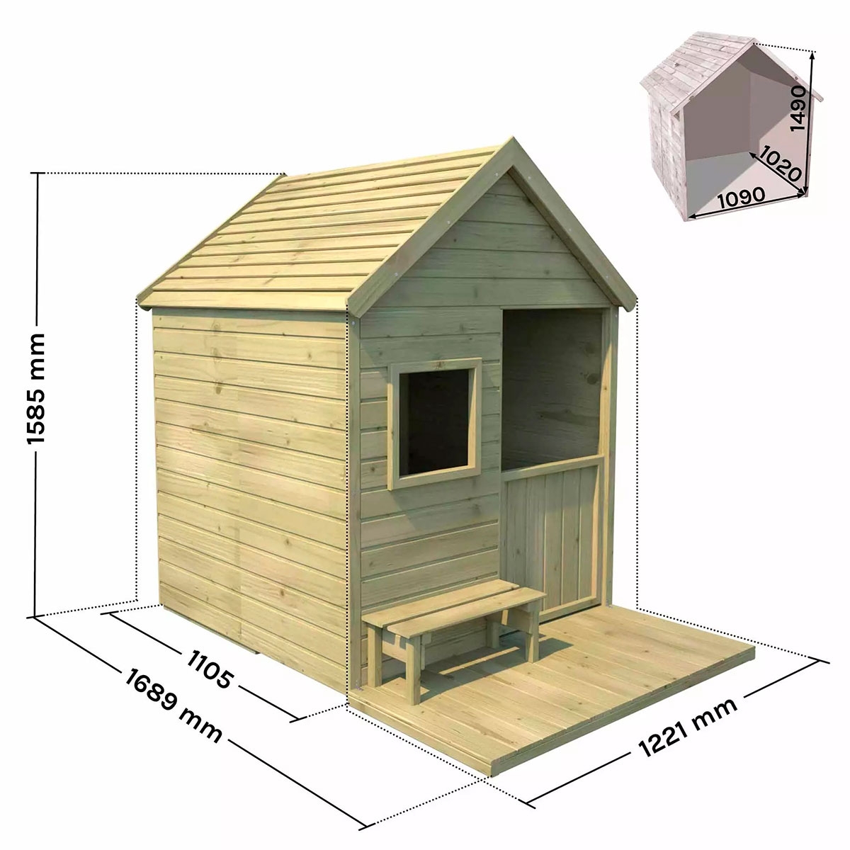 HEIDI Shed Measurements 1230x1690x1585 mm
