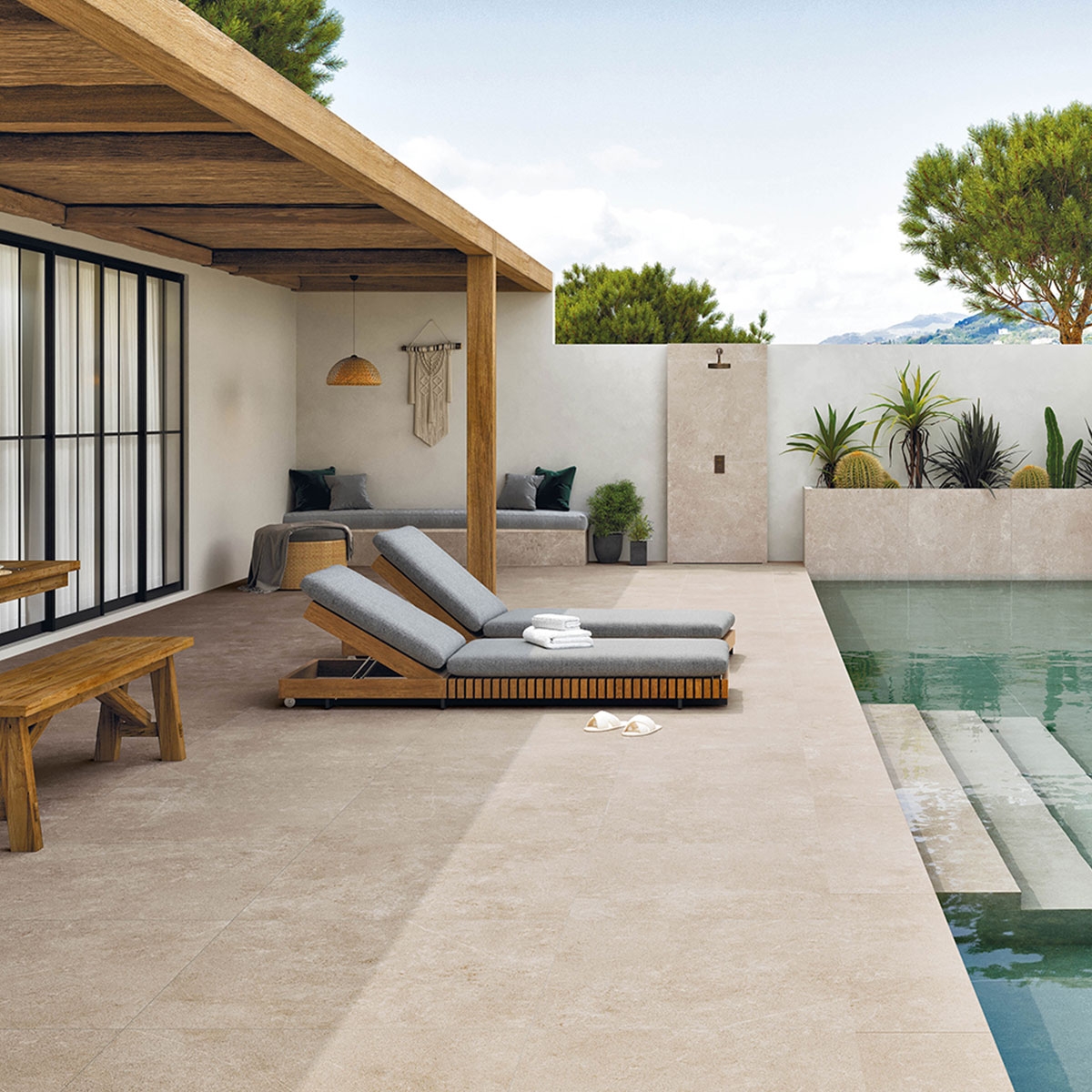 Salem Dune Base Antidérapante Chaussée Piscine 120x120