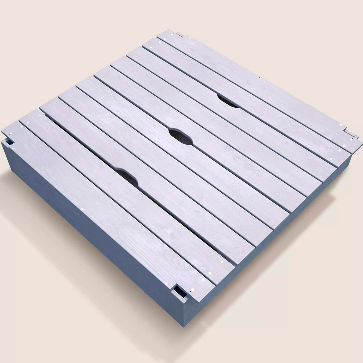 Sandbox with lid convertible into benches 1180x1180x216 mm -4