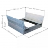 Dimensions du bac à sable avec couvercle convertible en bancs 1180x1180x216 mm
