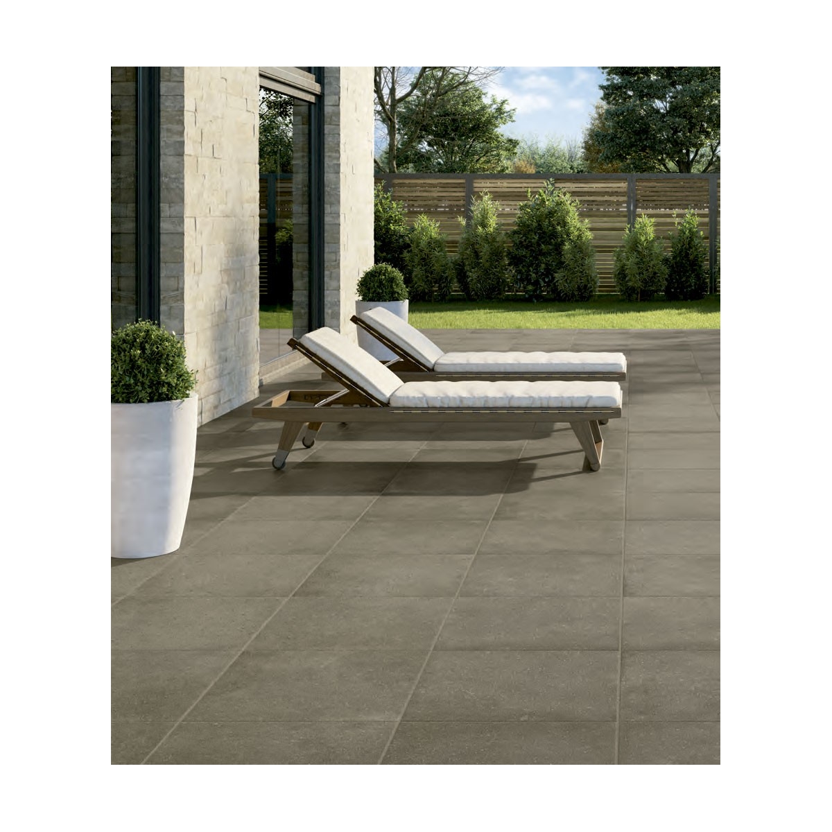 Lienz Taupe 60x60 20mm (boîte) - Revêtement de sol technique 20mm d’épaisseur - Marque STN Cerámicas