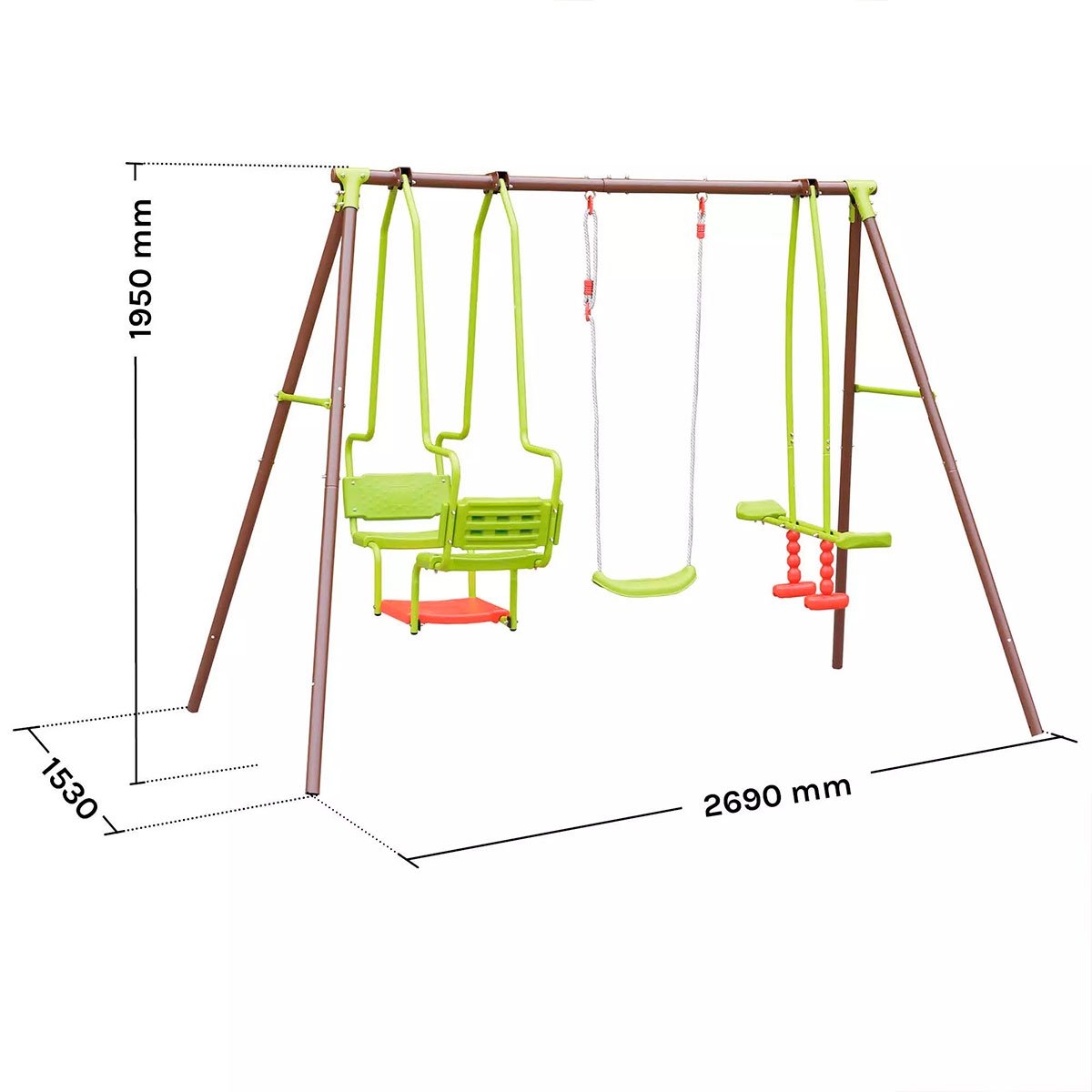 Measurements of Bad Metal Swing 1B1V1CL 2690x1530x1950 mm