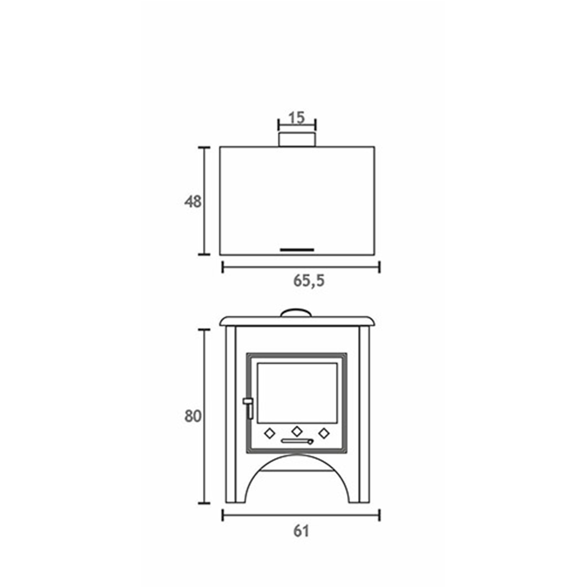 Jaén Stove Warmer Measures 61x48x80