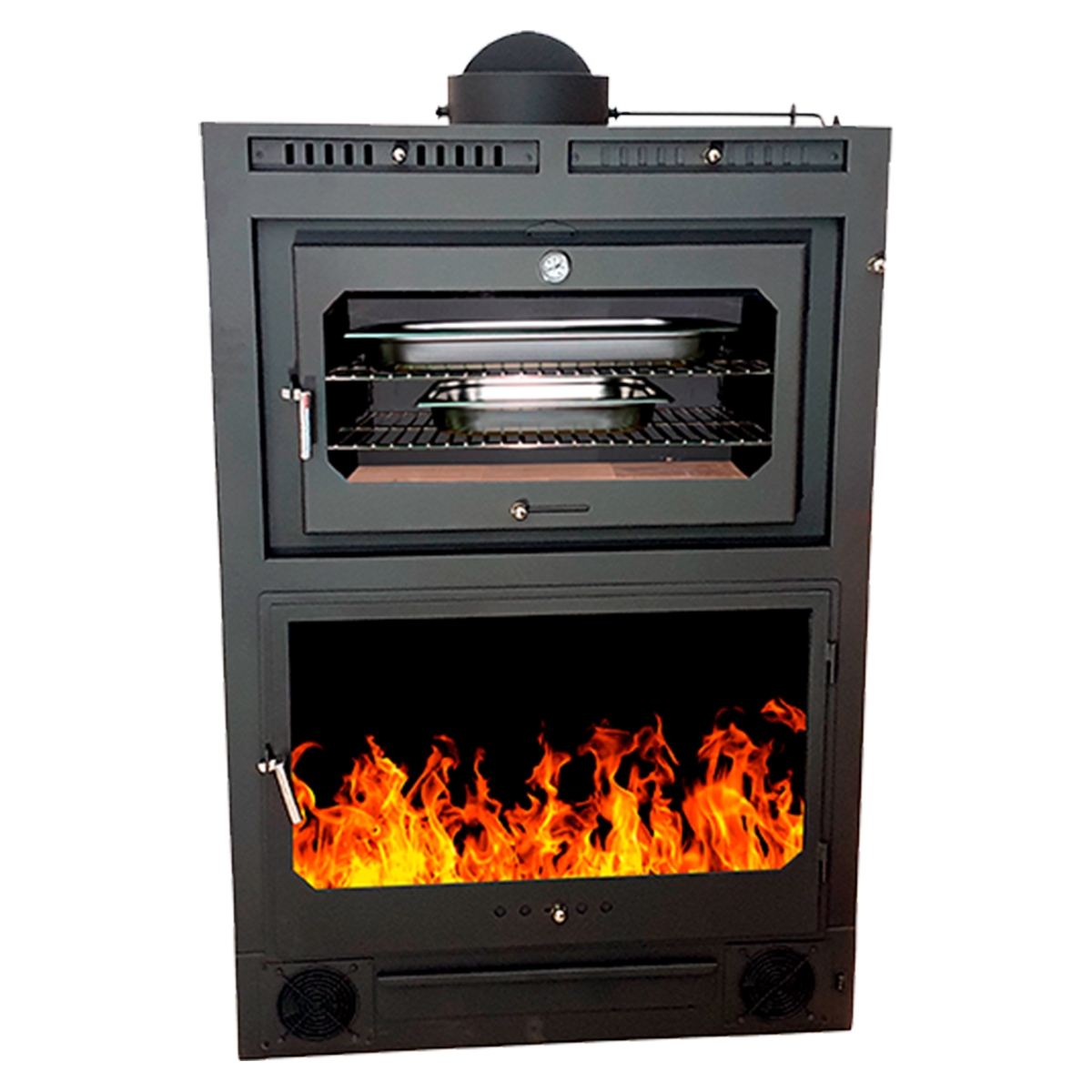 Oslo fireplace with turbines 70cm