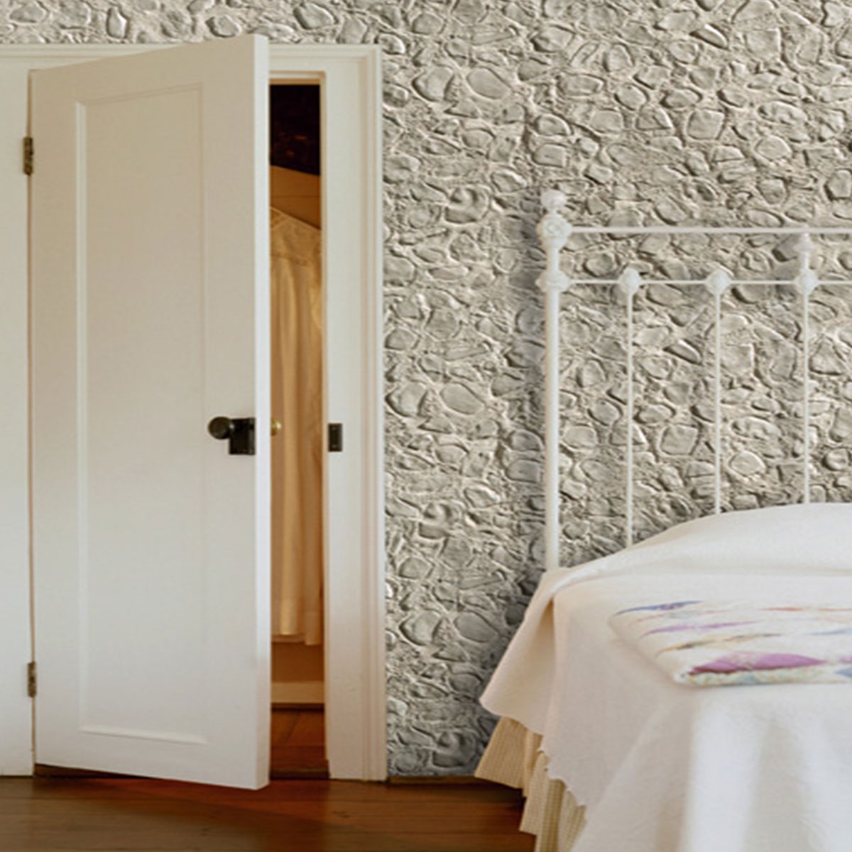 Chambre avec revêtement en panneaux de pierre de rivière OLDS, 285x130 (3,70m2)