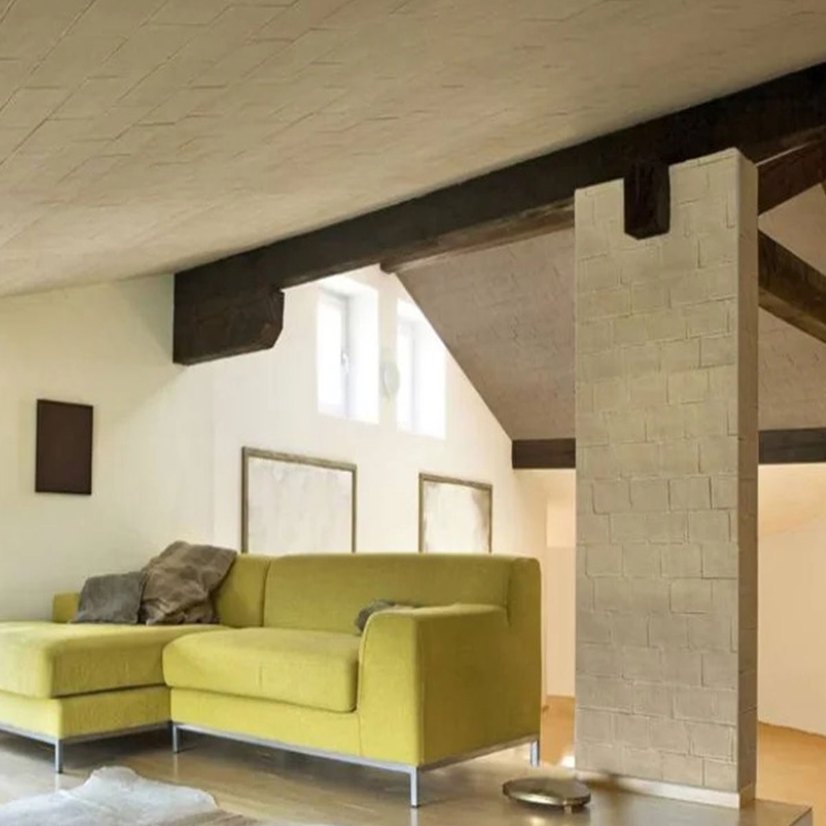 Intérieur avec revêtement OLDStones Panneau Ocre Rastile 285x130 (3.70m2)