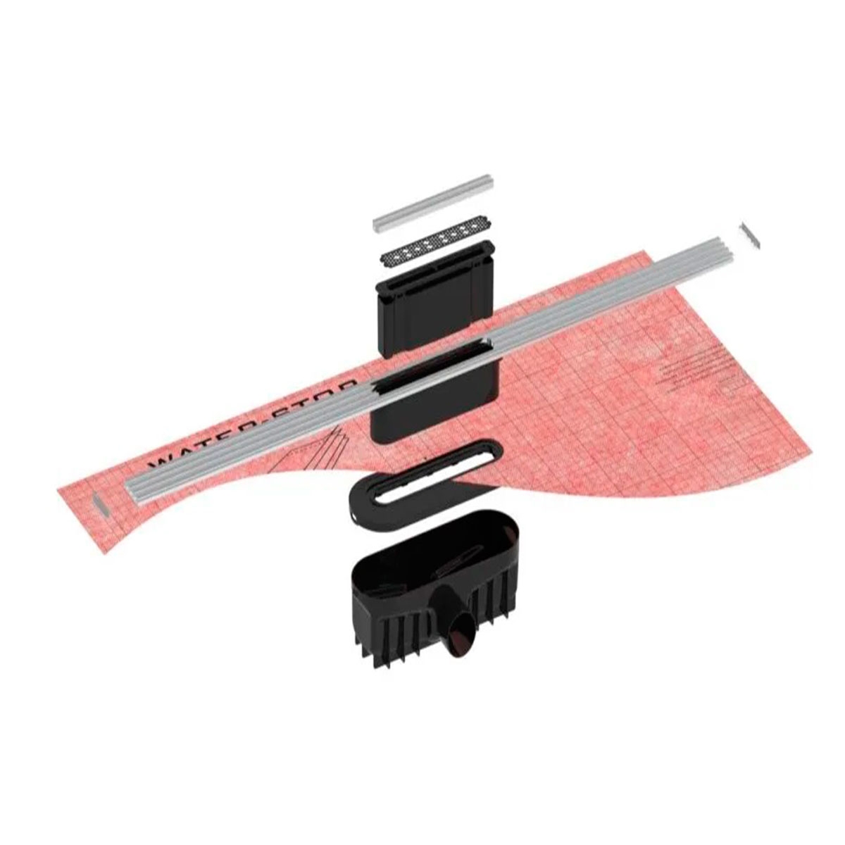 Kit de Ducha Completo Recortable Revolux Tryphon Curve Black (Caja 1 unidad)