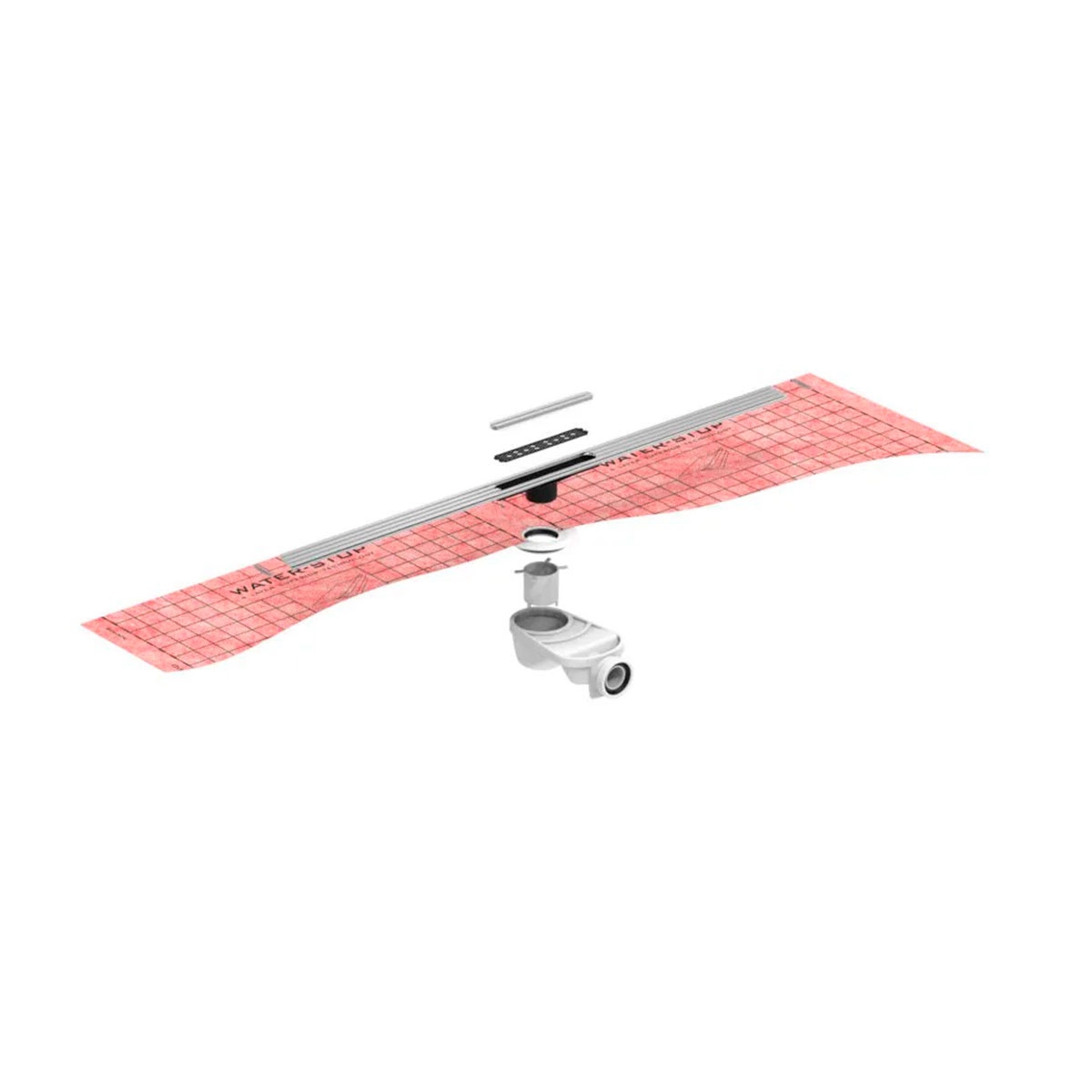 Revolux Ruber Cavity Nickel Shower Channel Kit 200 Cm (Price per Unit)