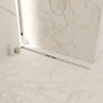 Intérieur avec kit de caniveau de douche Revolux Ruber Curve Nickel 100 cm