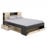 Lanka cama compacta 135/140x190 Natural/Grafite