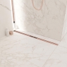 Intérieur avec kit de caniveau de douche Revolux Ruber Curve Rose 100 cm