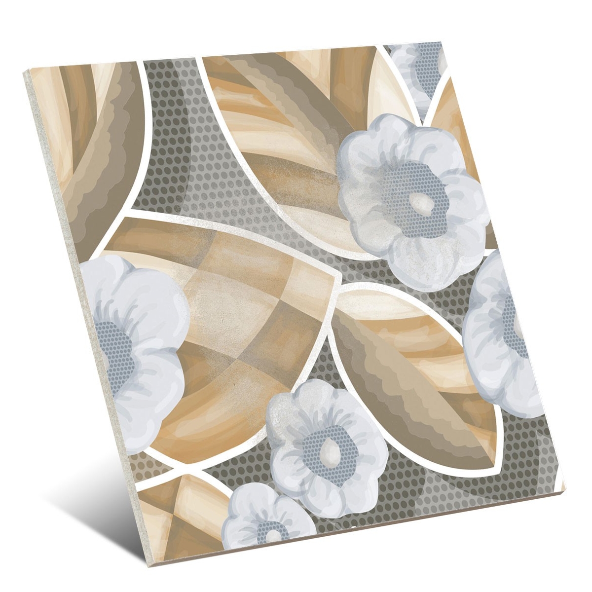 Flore Gris 20x20 - Porcelain hydraulic flooring for indoor and outdoor use