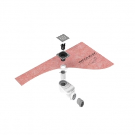 Waterproofing kit with Evo shower drain