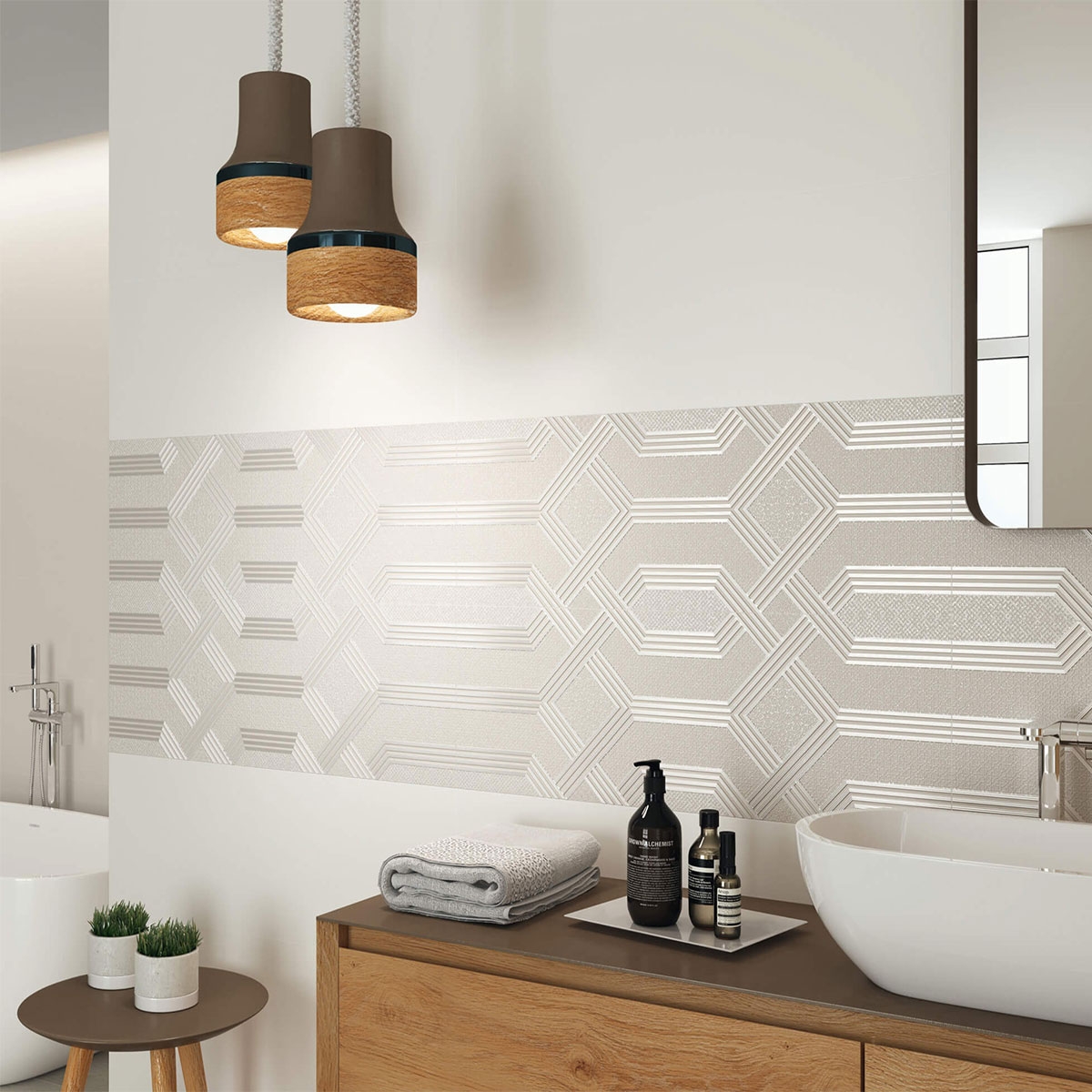 Interior with Nuuk 9509 White coating 30x90