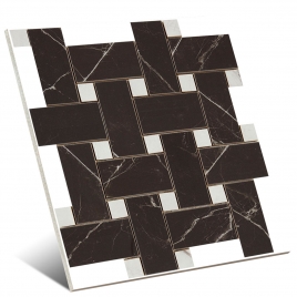 Cravate Agata Mosaïque Noir-Blanc 30x30 (Boîte de 11 unités)