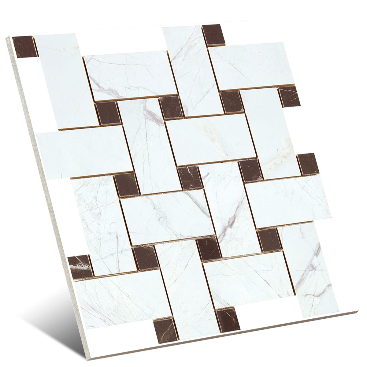 Mosaico Tie Agata White-Black 30x30 (Caja de 11 unidades)