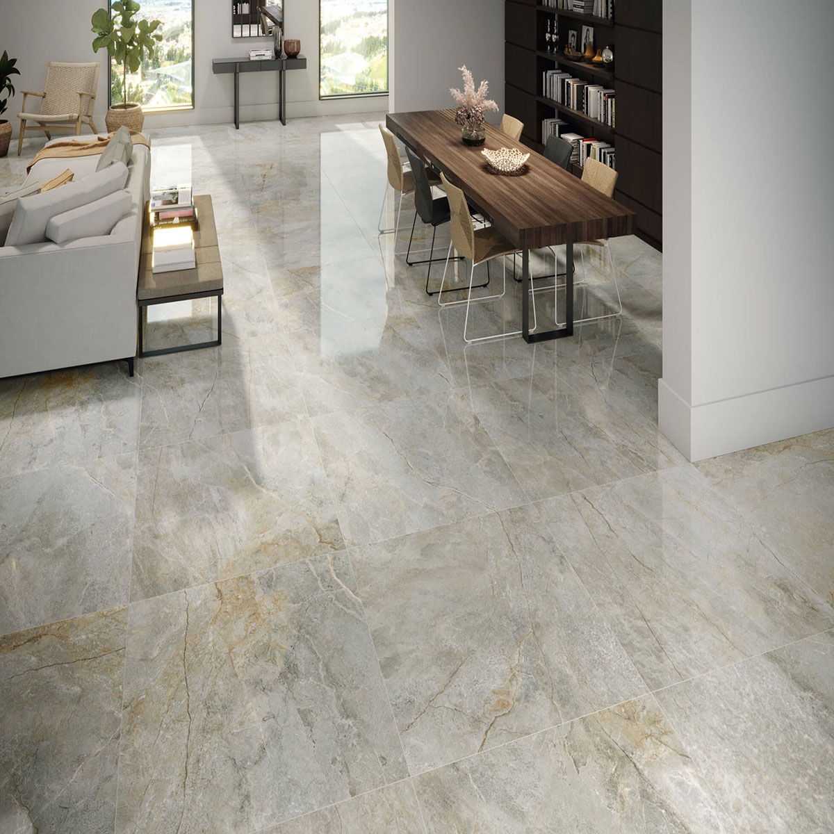 Interior com pavimento Támes 1851 Light 98x98