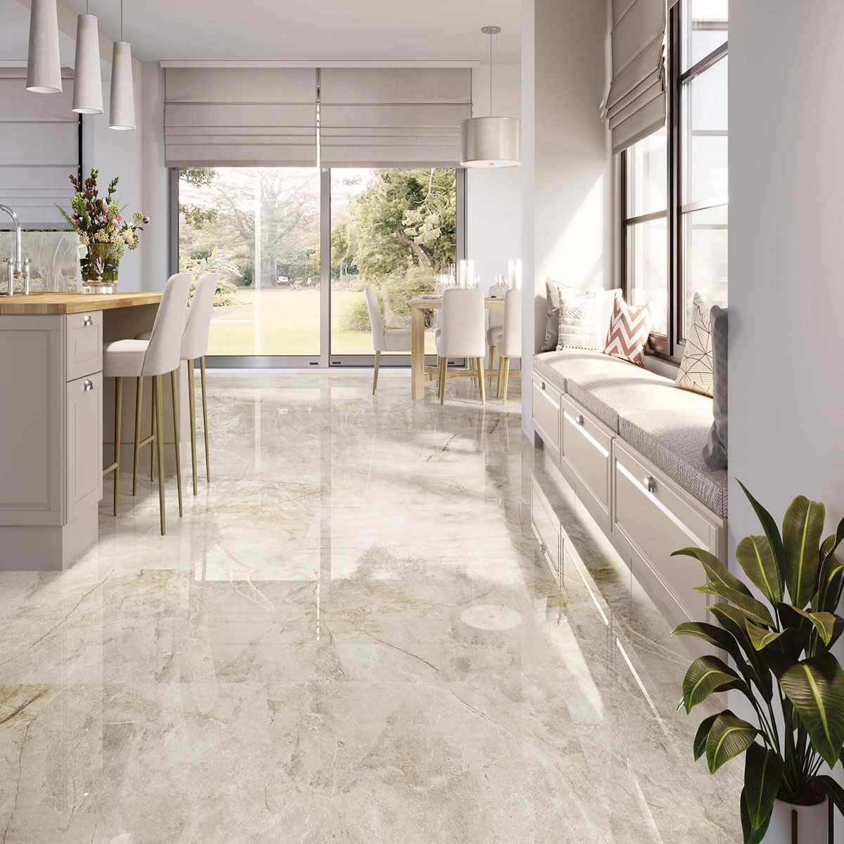 Intérieur avec sol Támes 1851 Sand 98x98