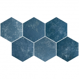 Saona Bornéo Bleu Mat 23x27 (Carton de 0.75m2)