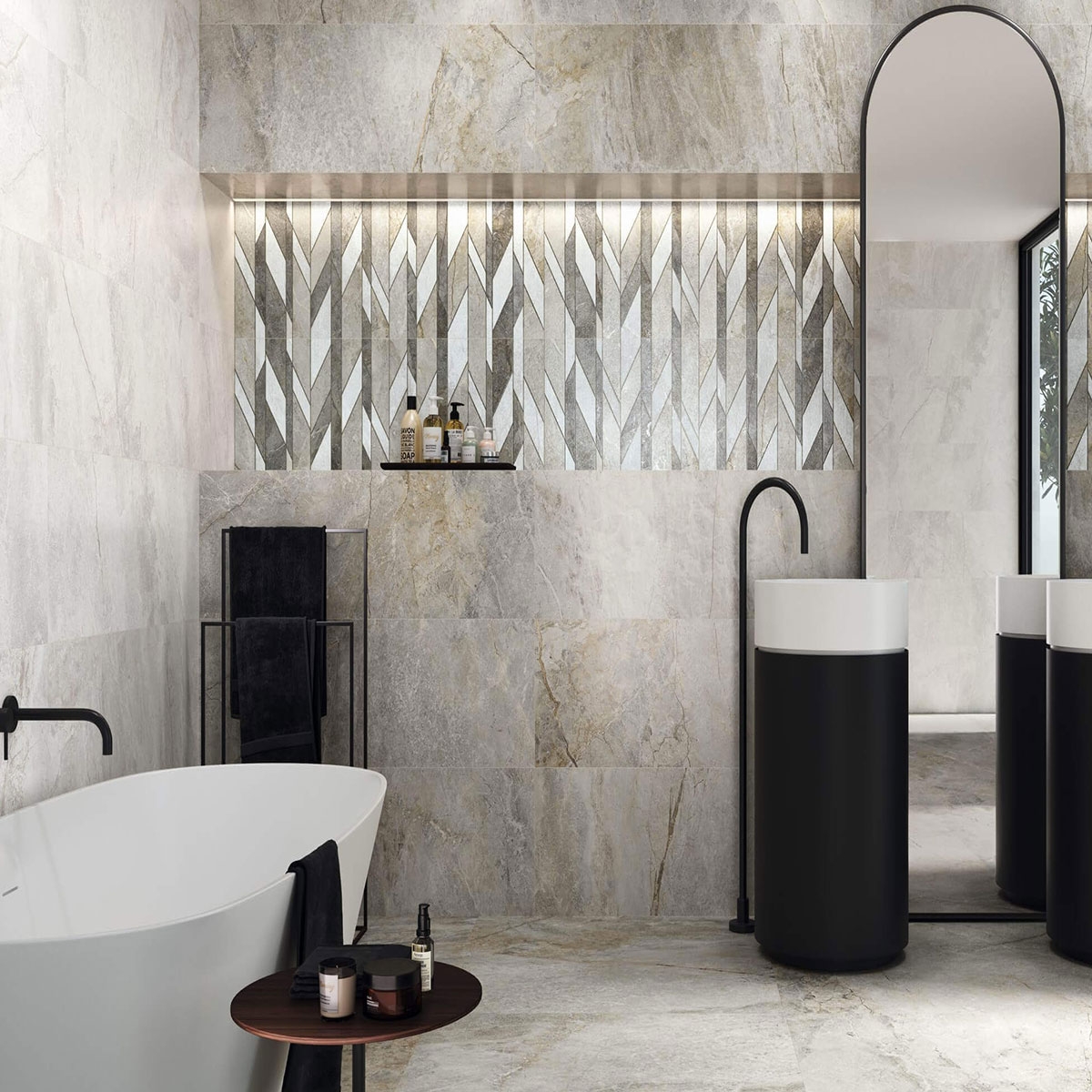 Bathroom with flooring Thames 1850 Light 100x100