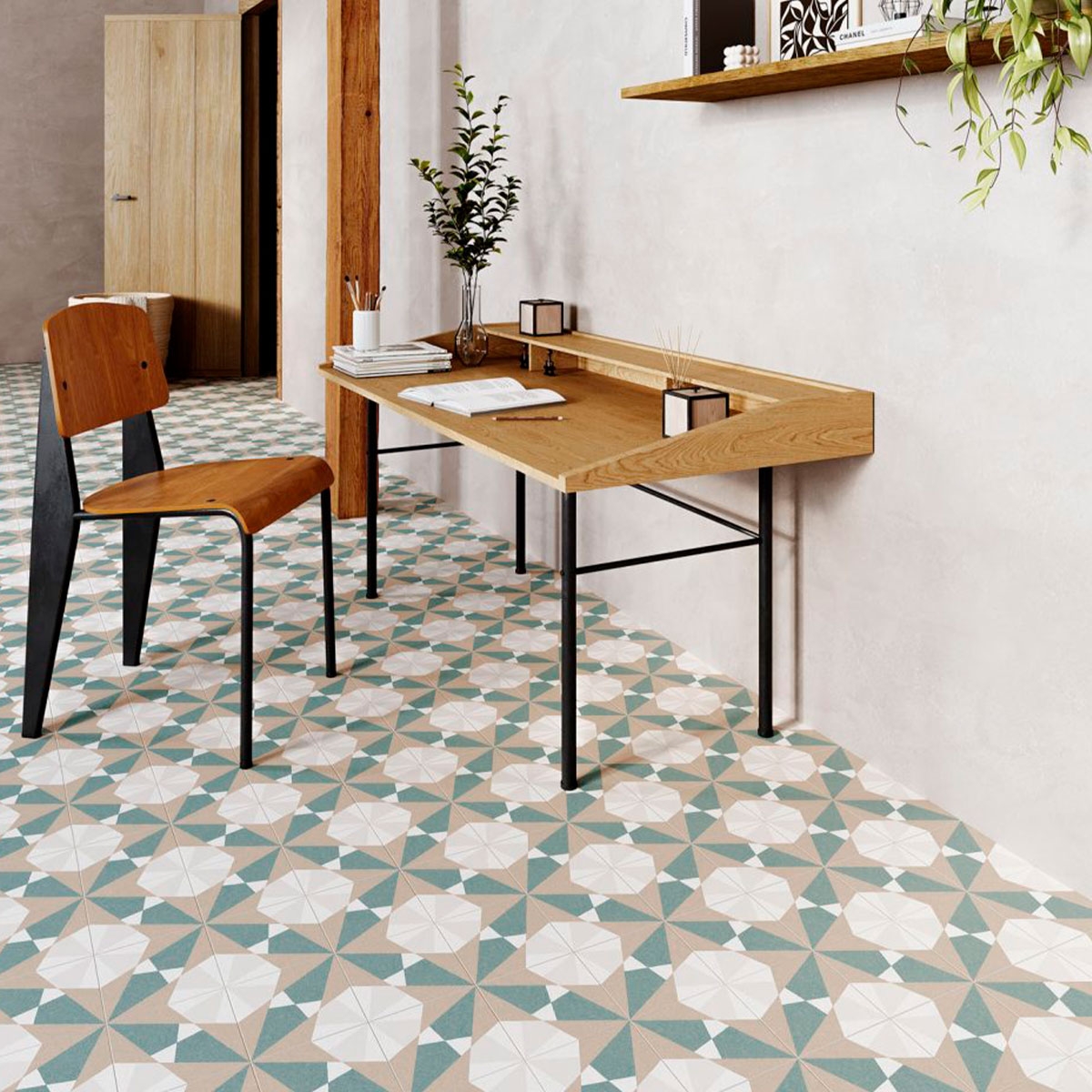 Intérieur avec Dallage Altea Beige Taco 16,5x16,5 (Boîte 0,55m2)