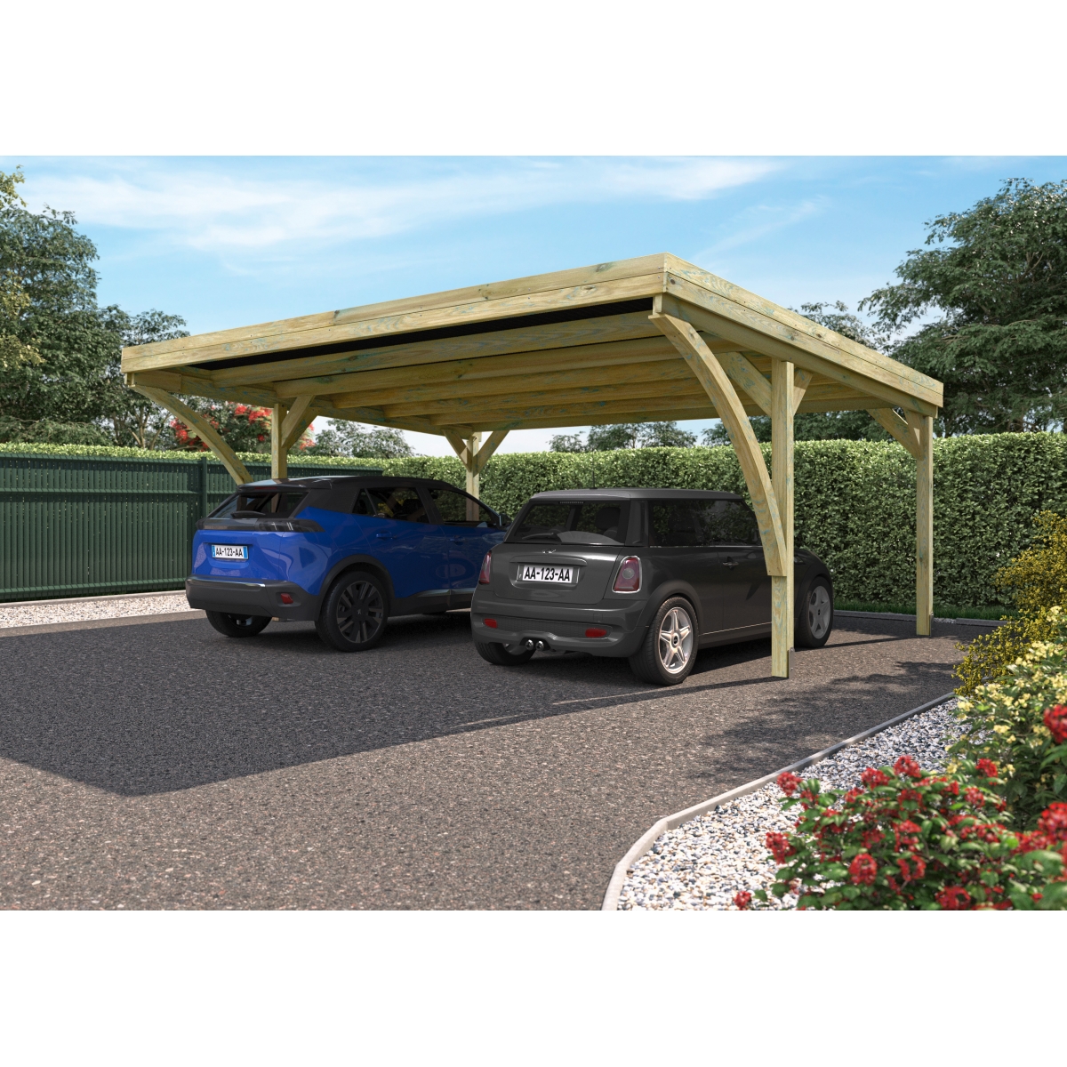 Moderner Doppelcarport