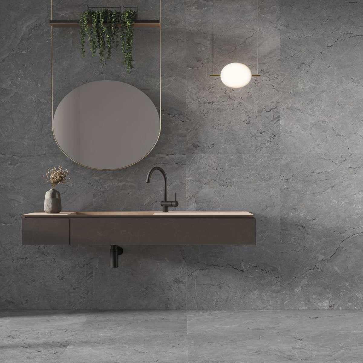 Interior with Berna Marengo pavement 32x62.5