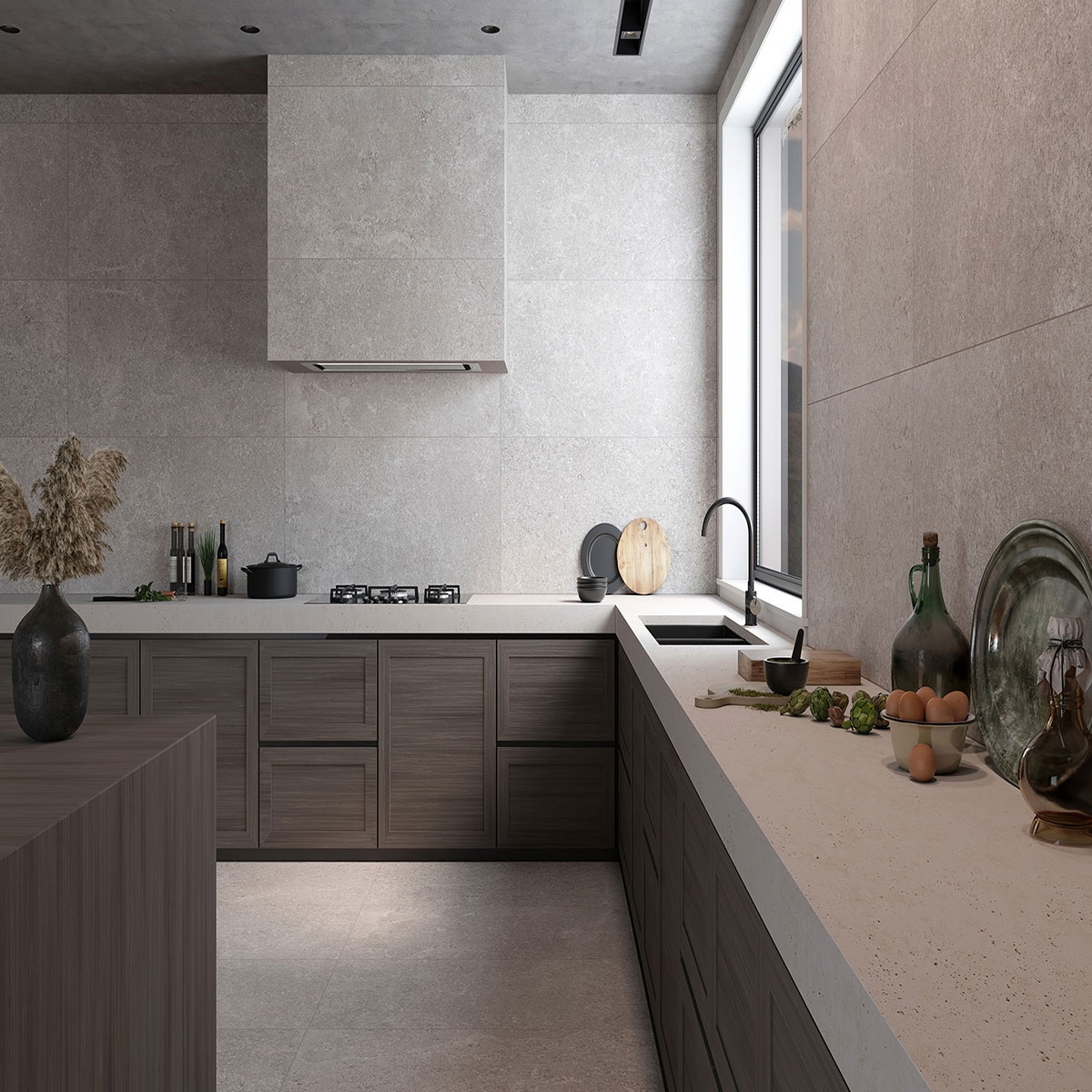 Tibet Pearl Cozinha com revestimento 60x120