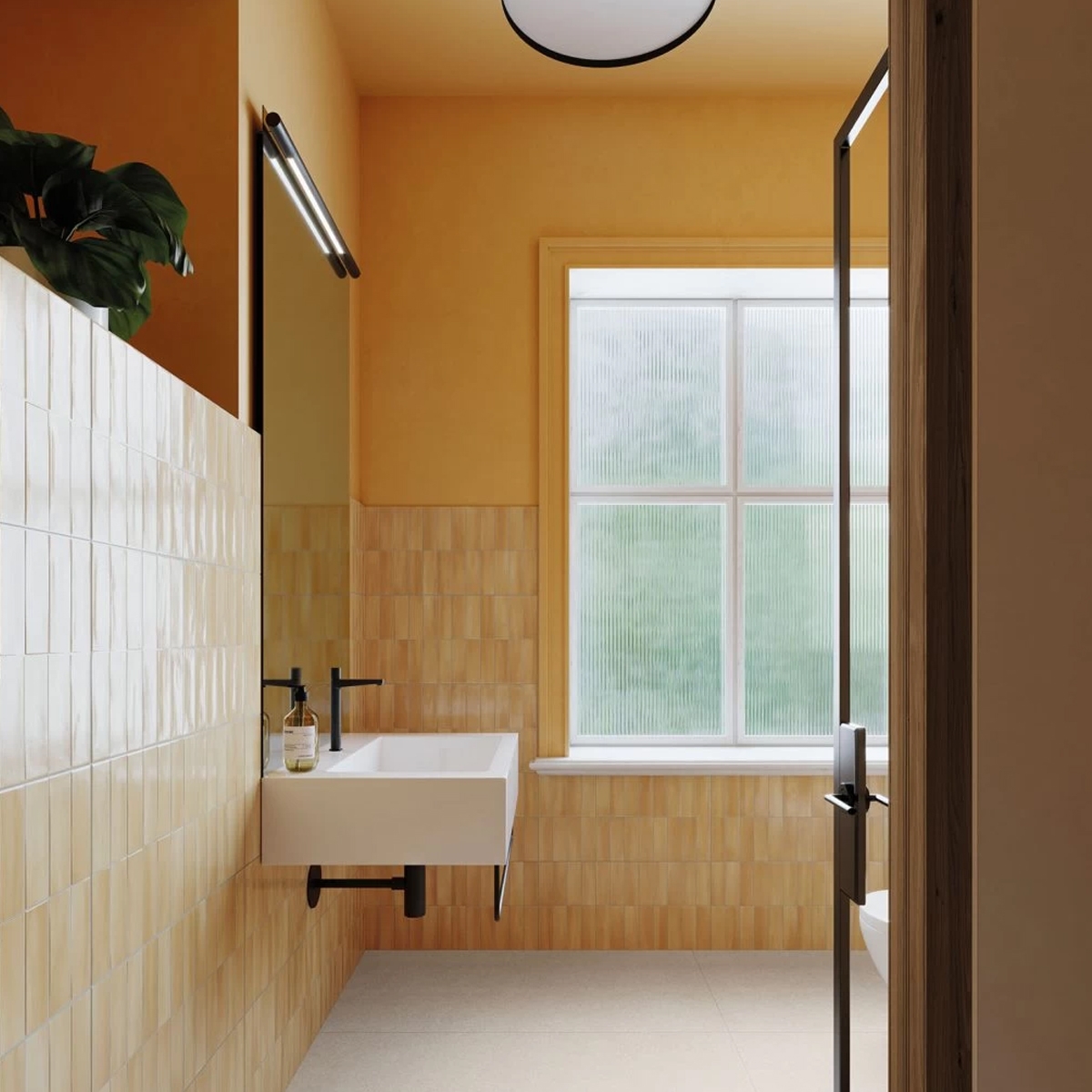 Baño con revestimiento Allure Deco Honey 32×62,5