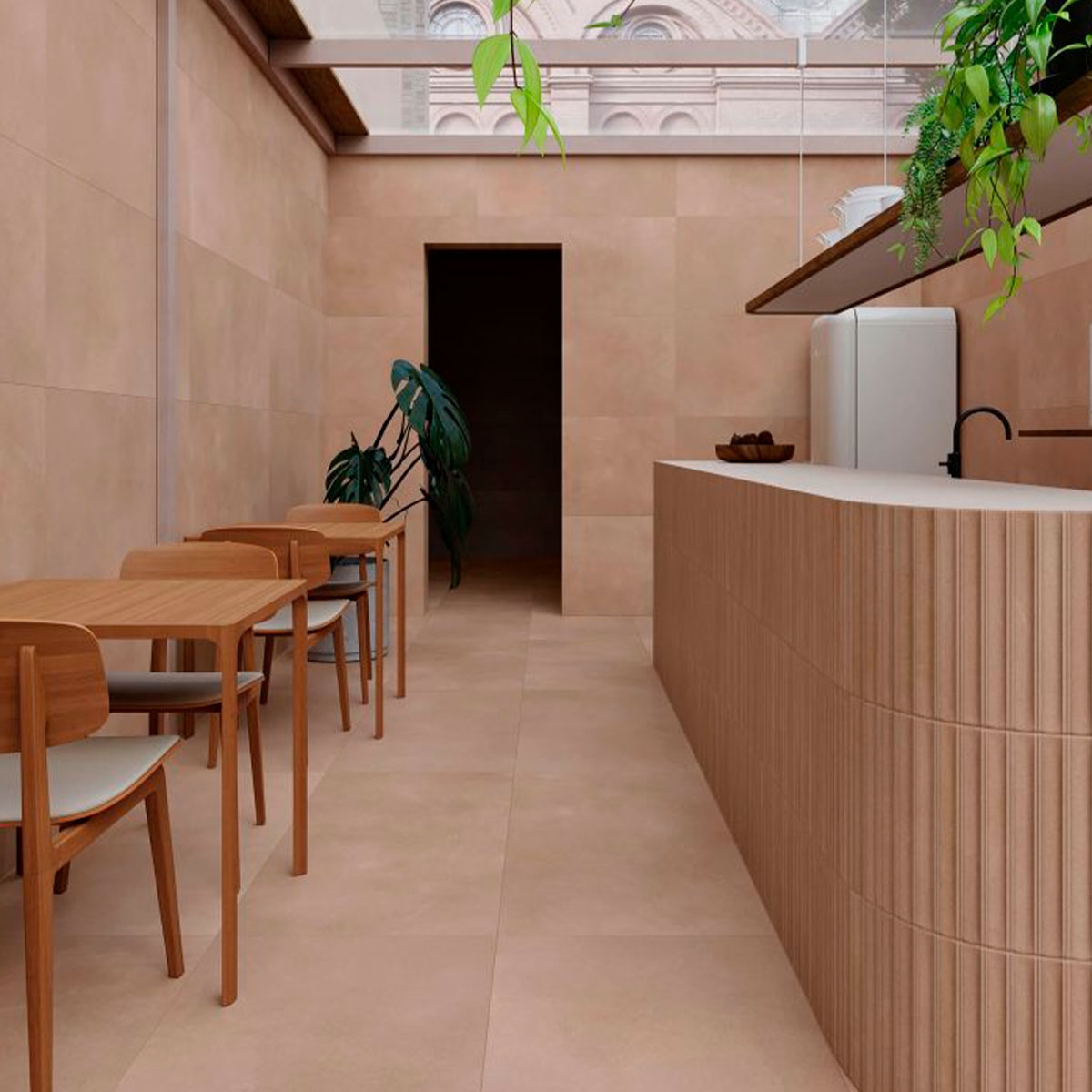 Interior with floor and wall tile Core Natural 59.1x119.1 (Box 1.41m2)