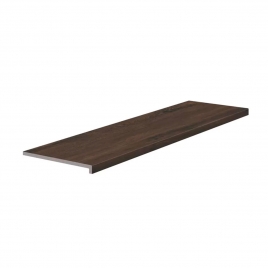 Foto de Peldaño Recto 120 Lizana Nogal Antideslizante 33x120x3 (Caja 2 piezas)