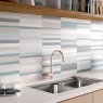 Kitchen with Brick Gradient Aqua coating 11x33.15 (Box 1.13m2)