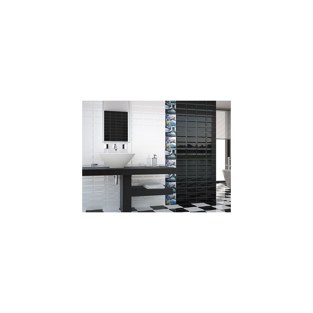 Revestimiento pared cerámico Blanco bissel 10x20 pasta roja