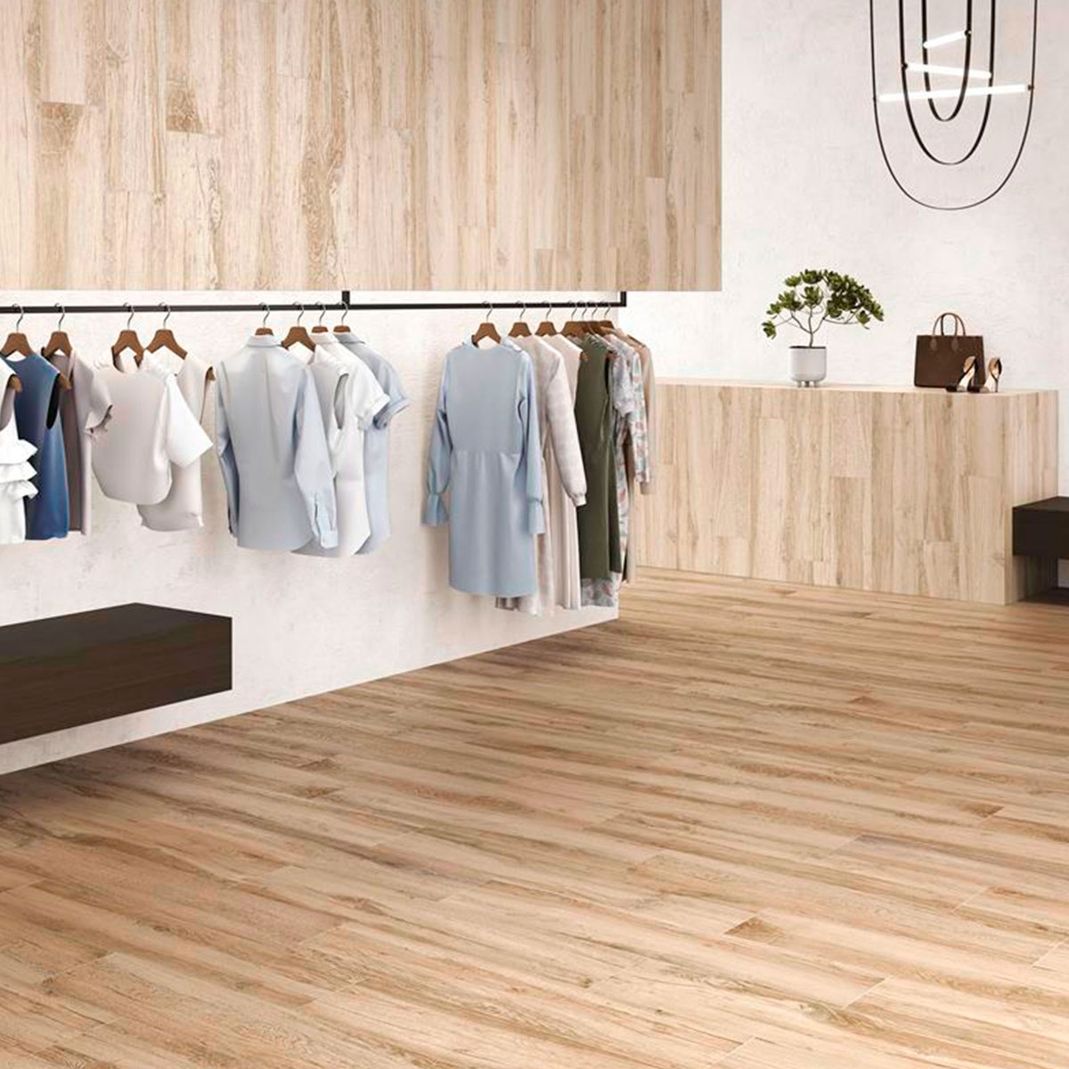 Interior with Baldai 3DB Beech coating 23x120