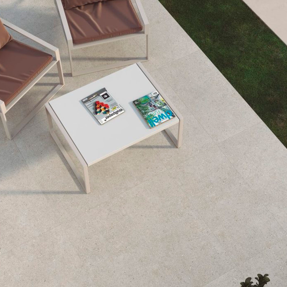 Exterior con pavimento Sassi Arena Antideslizante 45x90 (Caja 1,22m2)