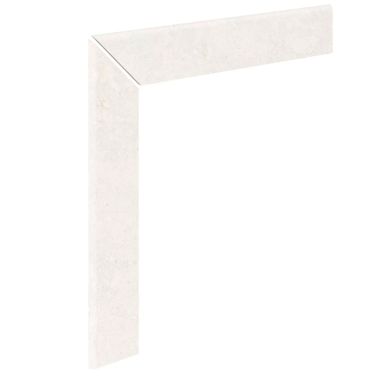 Bedford White Straight Mitered Left Stilt Pad 59.6×59.6 (Box 9 pieces)