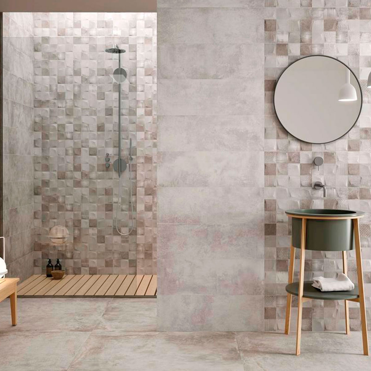 Interior con revestimiento Jasper Silver 37x75