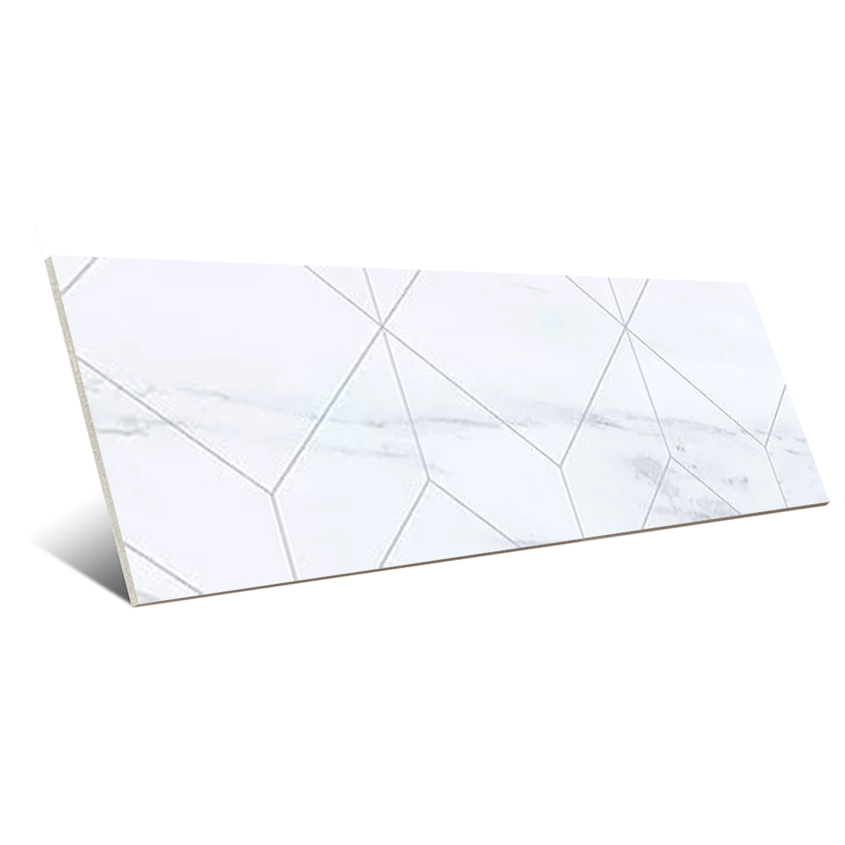 Tijolo de Veludo Geo Branco 11x33.15cm (Caixa 1.13m2)