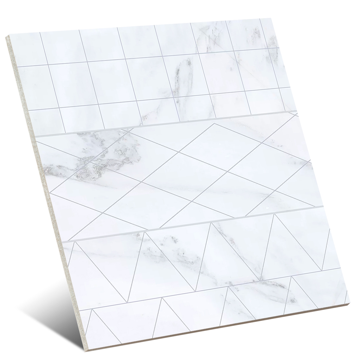 Velvet Brick Geo White 33.15×33.15cm (Box 1.32 m2)