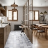 Cuisine avec sol Delice Grey 33.15x33.15 (Boîte 1.32m2)