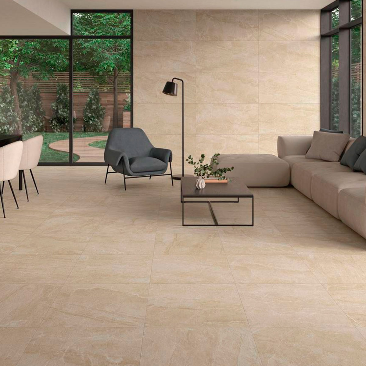 Intérieur avec revêtement Beige Sublime 60x120 (Caisse de 1 428m2)